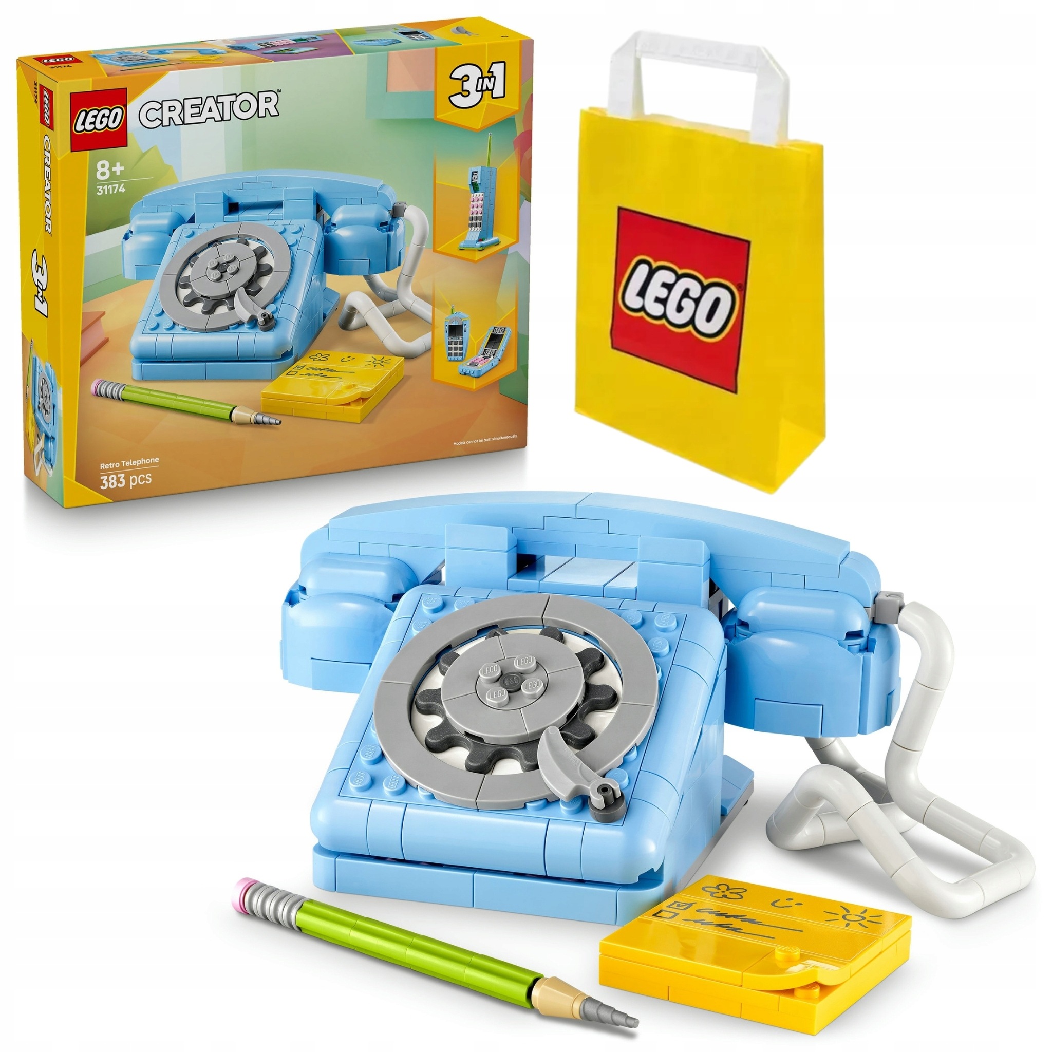 Lego Creator 3v1 Retro telefon 31174 z katalogu 2026 Věk 8+ +Dárek Taška