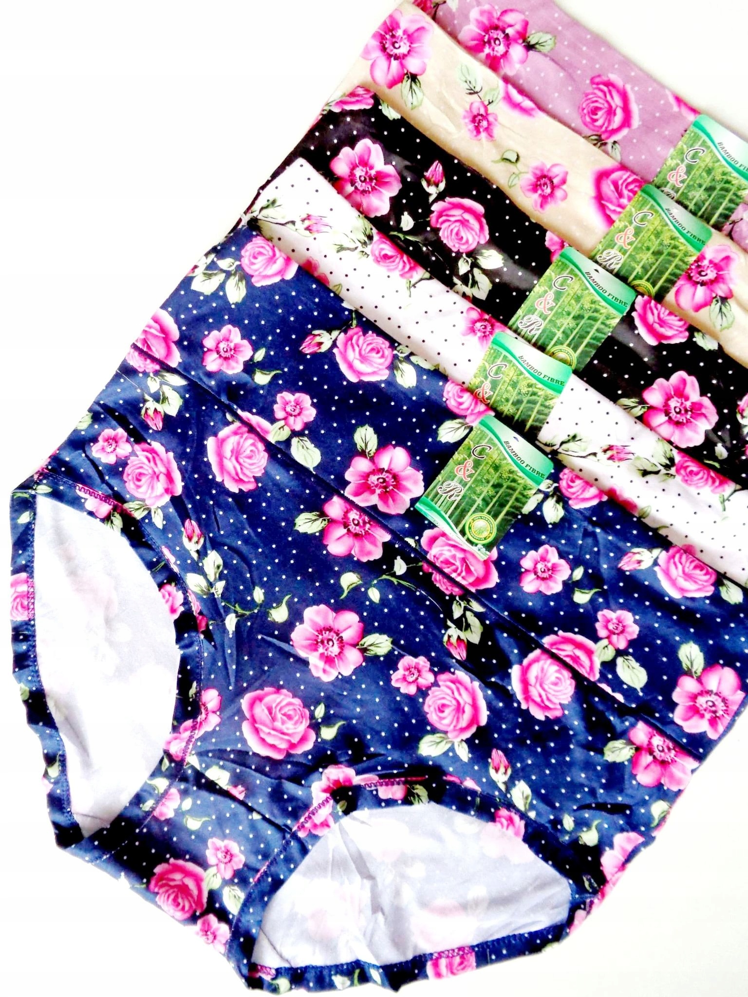 

Majtki bambus Panel brzuch Kwiaty 7XL/8XL ciąża