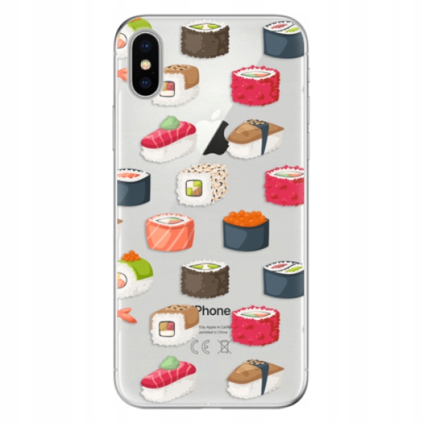 Silikonowe etui iSaprio Sushi Pattern dla iPhone X