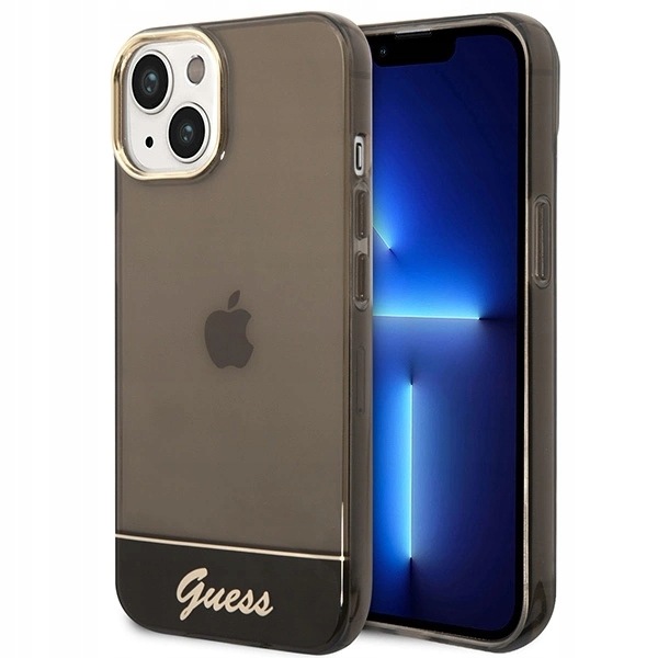Etui Guess Translucent na iPhone 14 Plus czarne