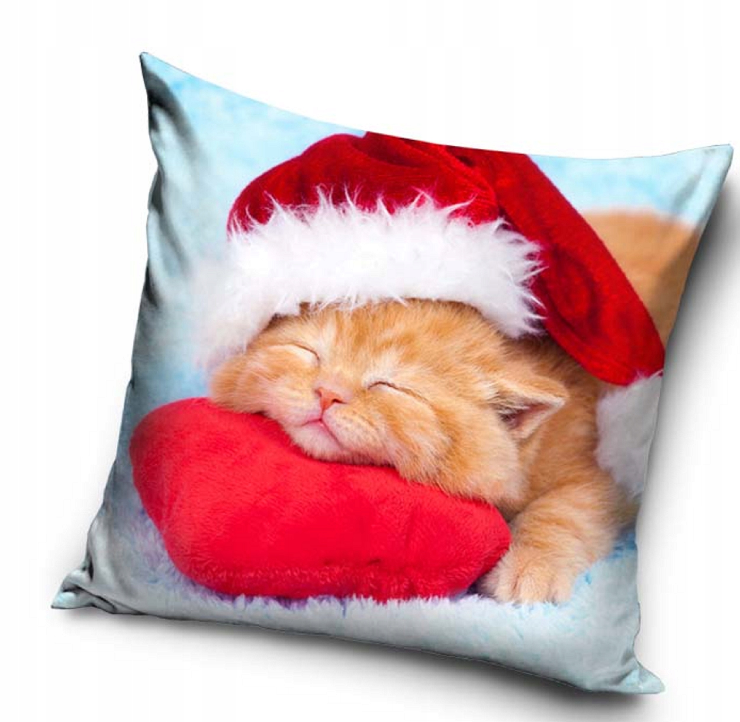 

poszewka 40x40 świąteczna kot mikołaj Xmas