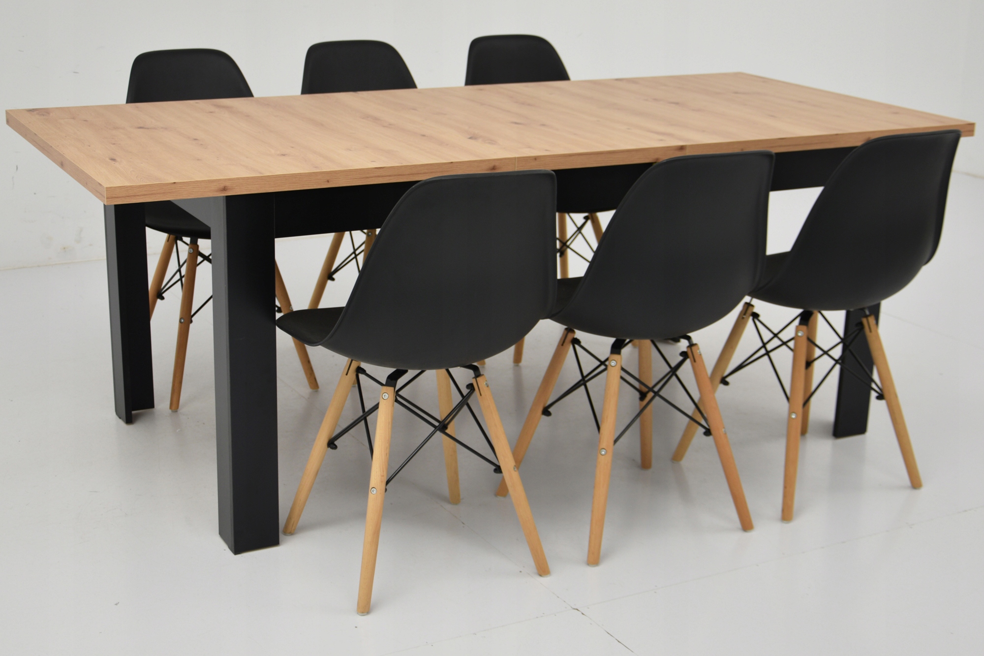 Duży Rozkładany stoł 90x160/200 ARTISAN 6 krzeseł Kod producenta SL  +  C-14