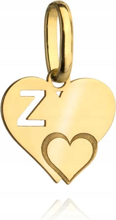 Zlatý přívěsek 585 dámské písmenko Z se srdíčkem přívěsek jako dárek 14k