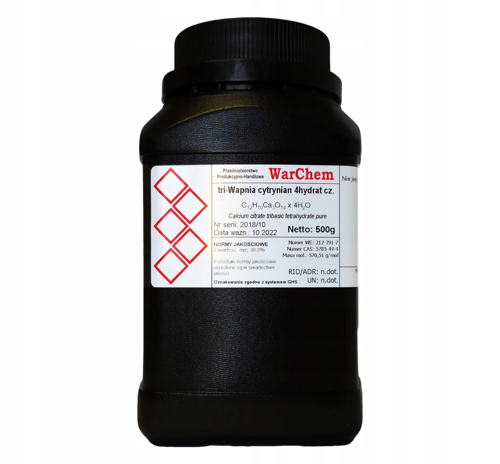 

Cytrynian Wapnia 4hydrat czysty 500g