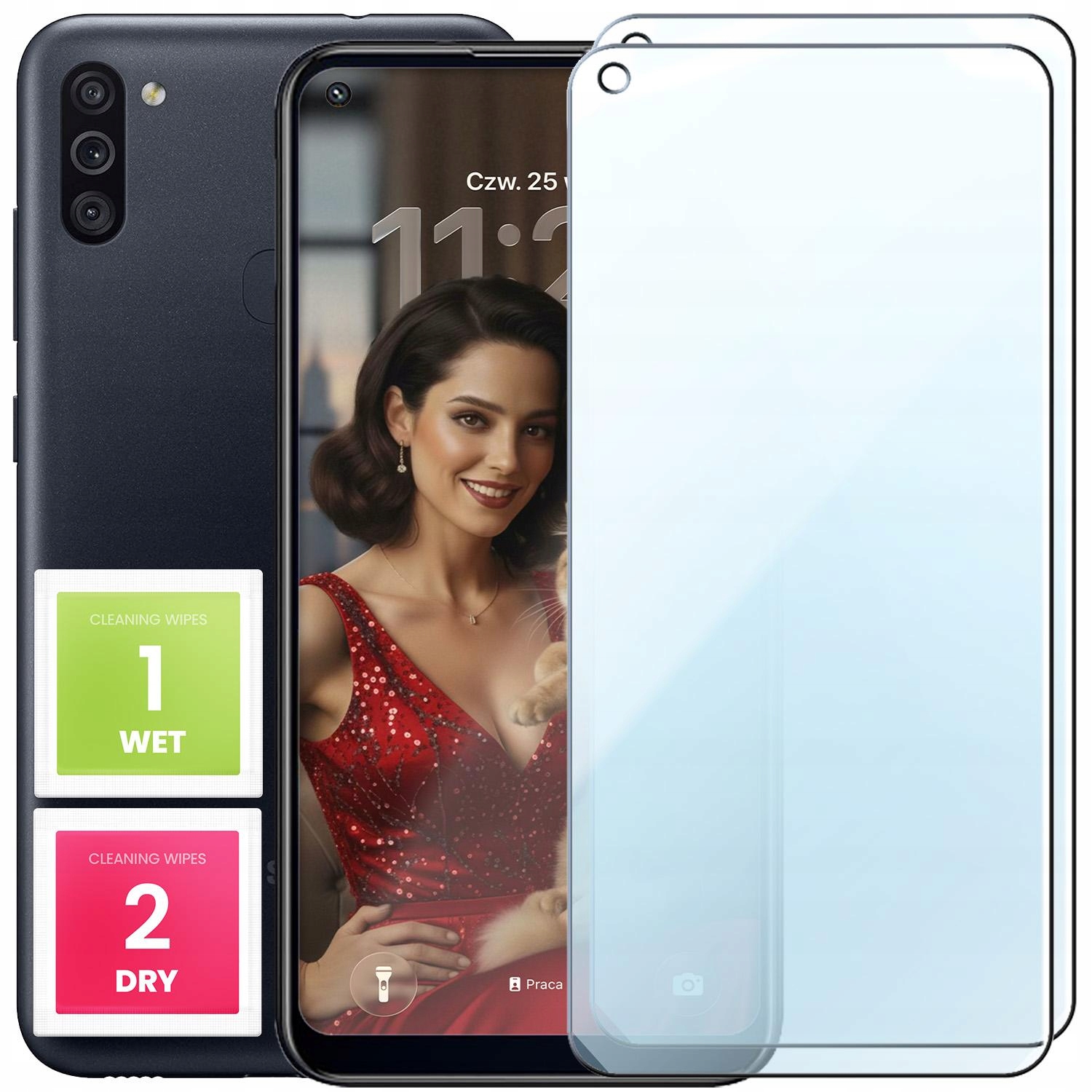 2-PAK Szkło Hartowane Płaskie Do Samsung Galaxy M11 A11 (Ochronne, 9H)