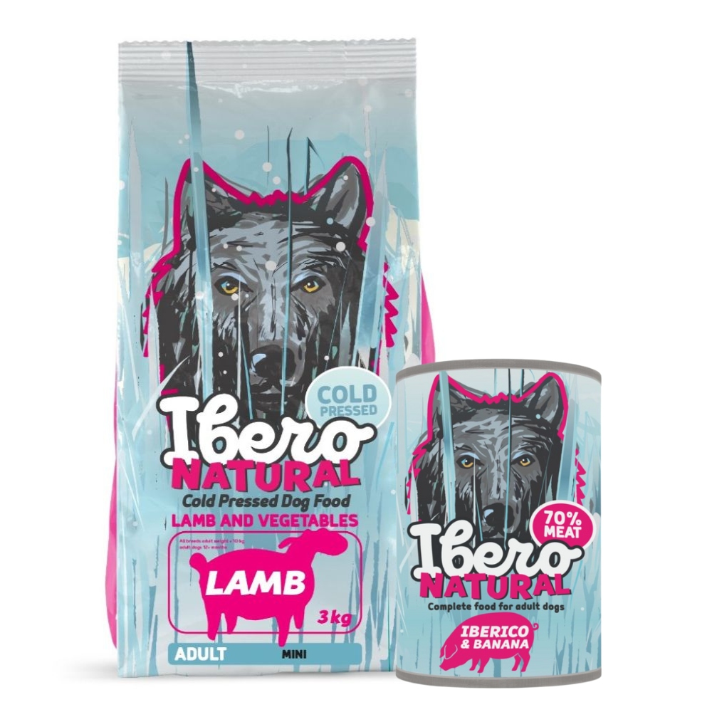 Levně Balíček pro psy malých plemen: Ibero Cold Press Lamb Iberico & Banana