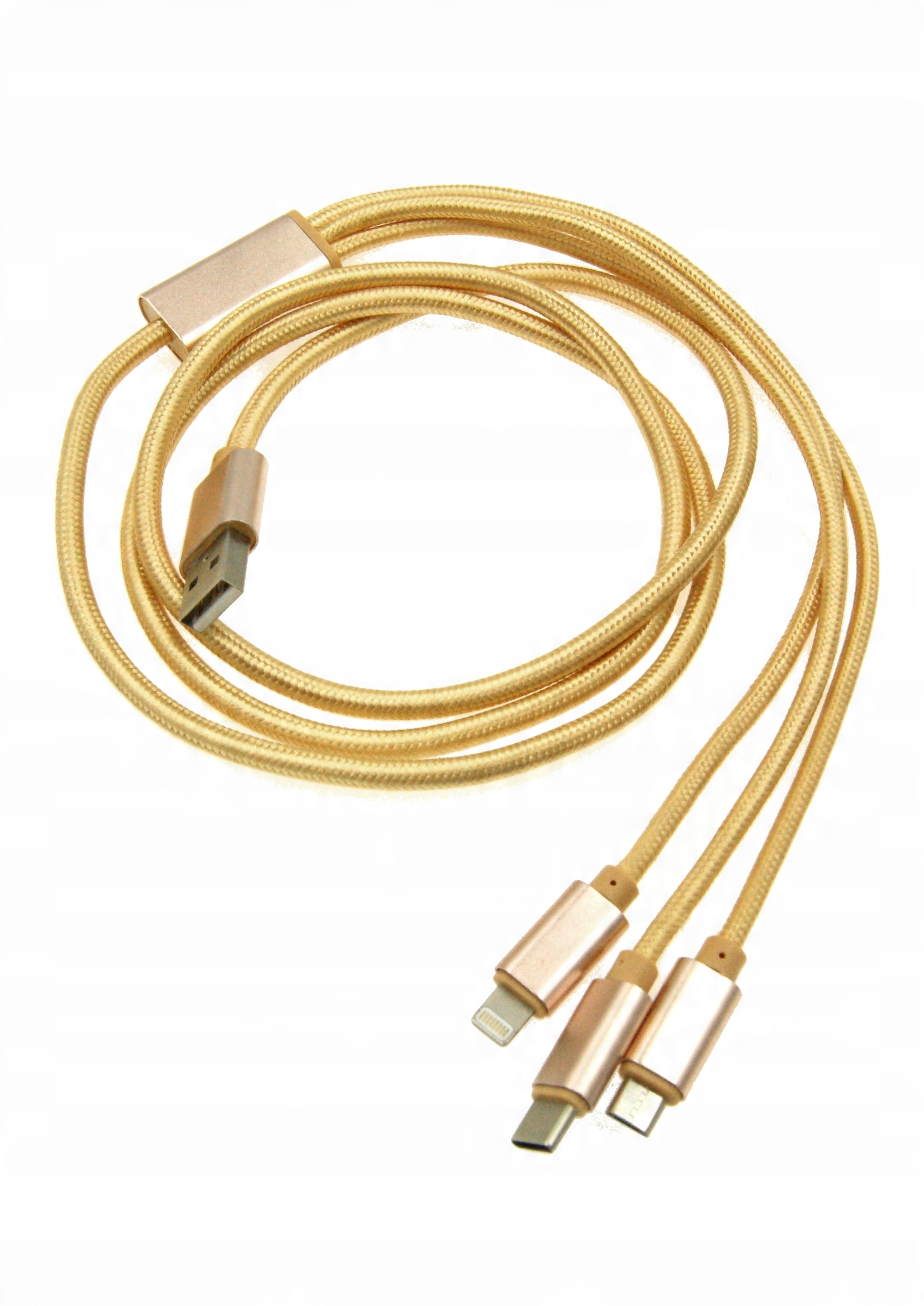 

Kabel Usb 3w1 Microusb Ligntning Usb-c 120cm