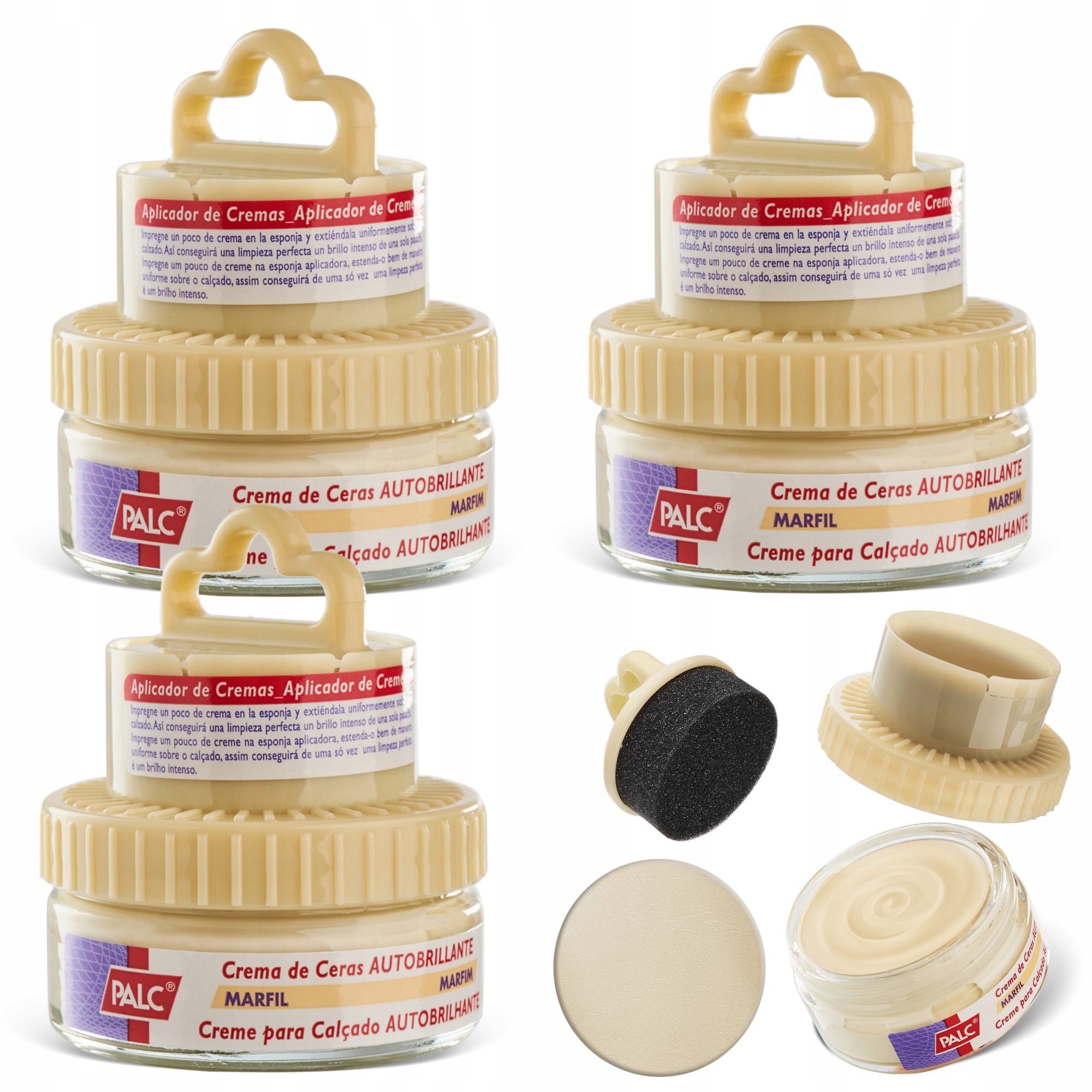 

3x Pasta Krem Odżywczy Beżowy do Obuwia Butów 50ml