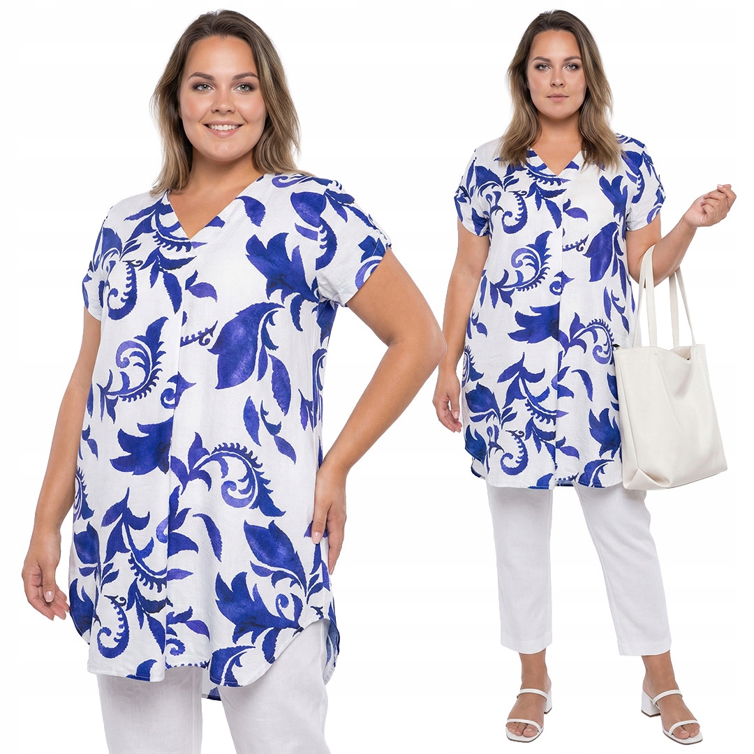 Tunika chabrowe plus size rozmiar 52