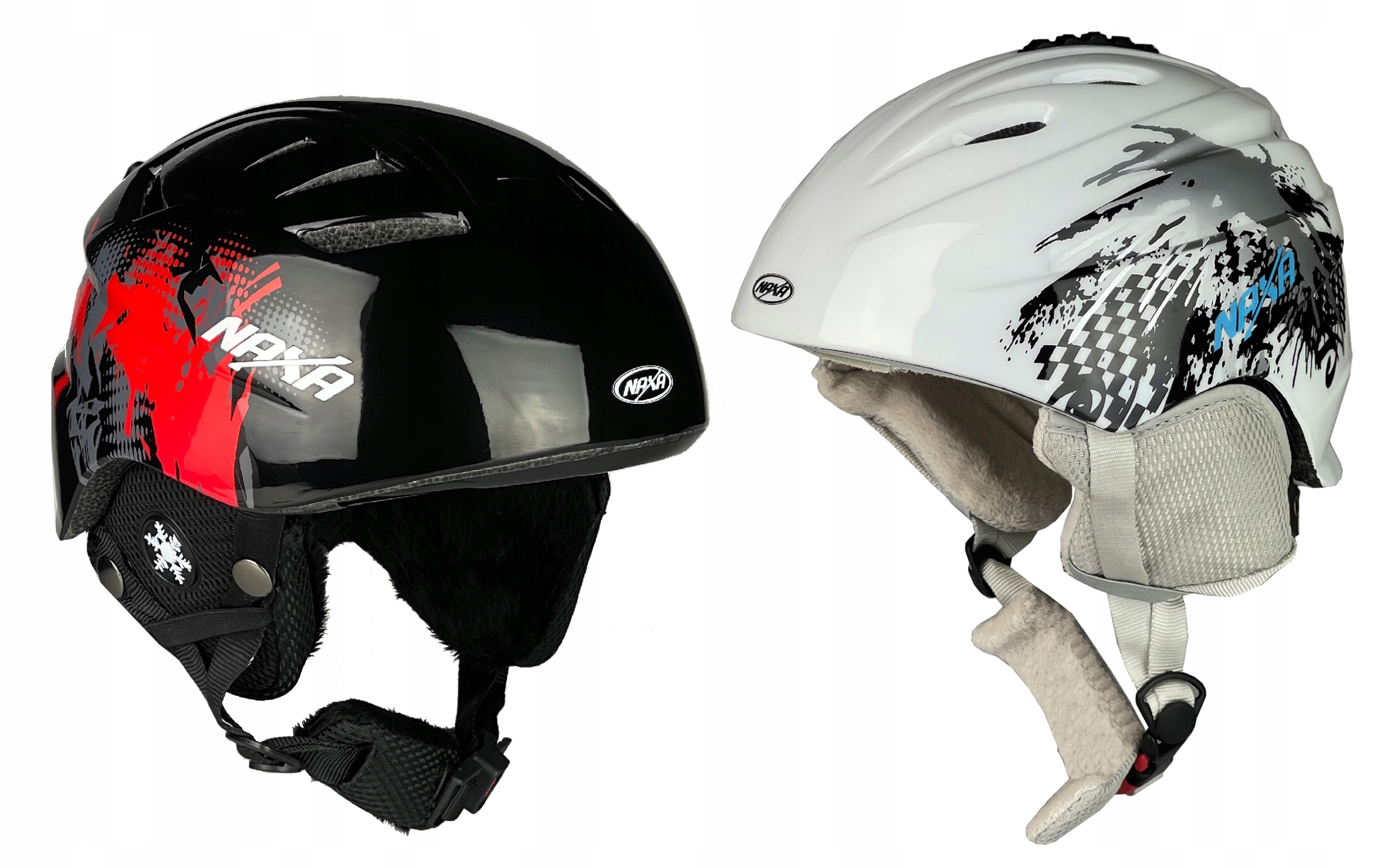 Set! 2x Lyžařská Helma Naxa SK4+SK5 Tech Inmould Regulovatelná Velikost