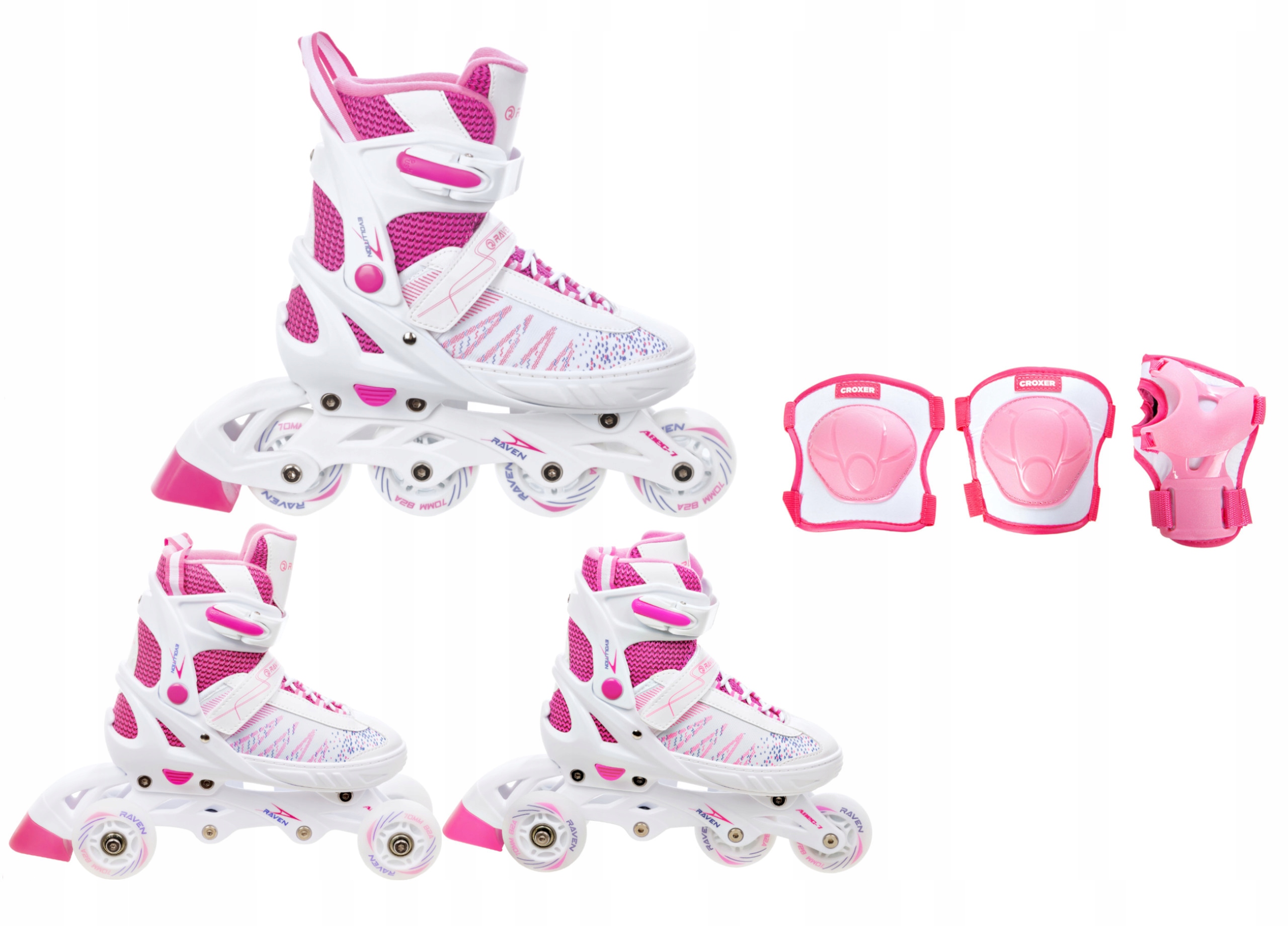 

Rolki Wrotki 3w1 Raven Grace 31-35 LED+ochraniacze