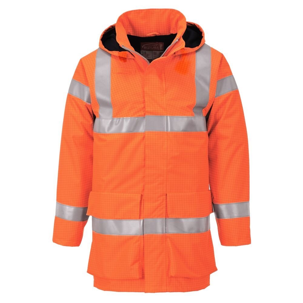 Výstražná nepromokavá bunda Bizflame Multi Lite Oranžová vel. X