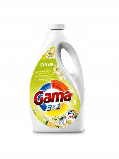 Levně 2x Koncentrovaný Gel na praní Gama Citrus univerzální 44 praní 1,98 l
