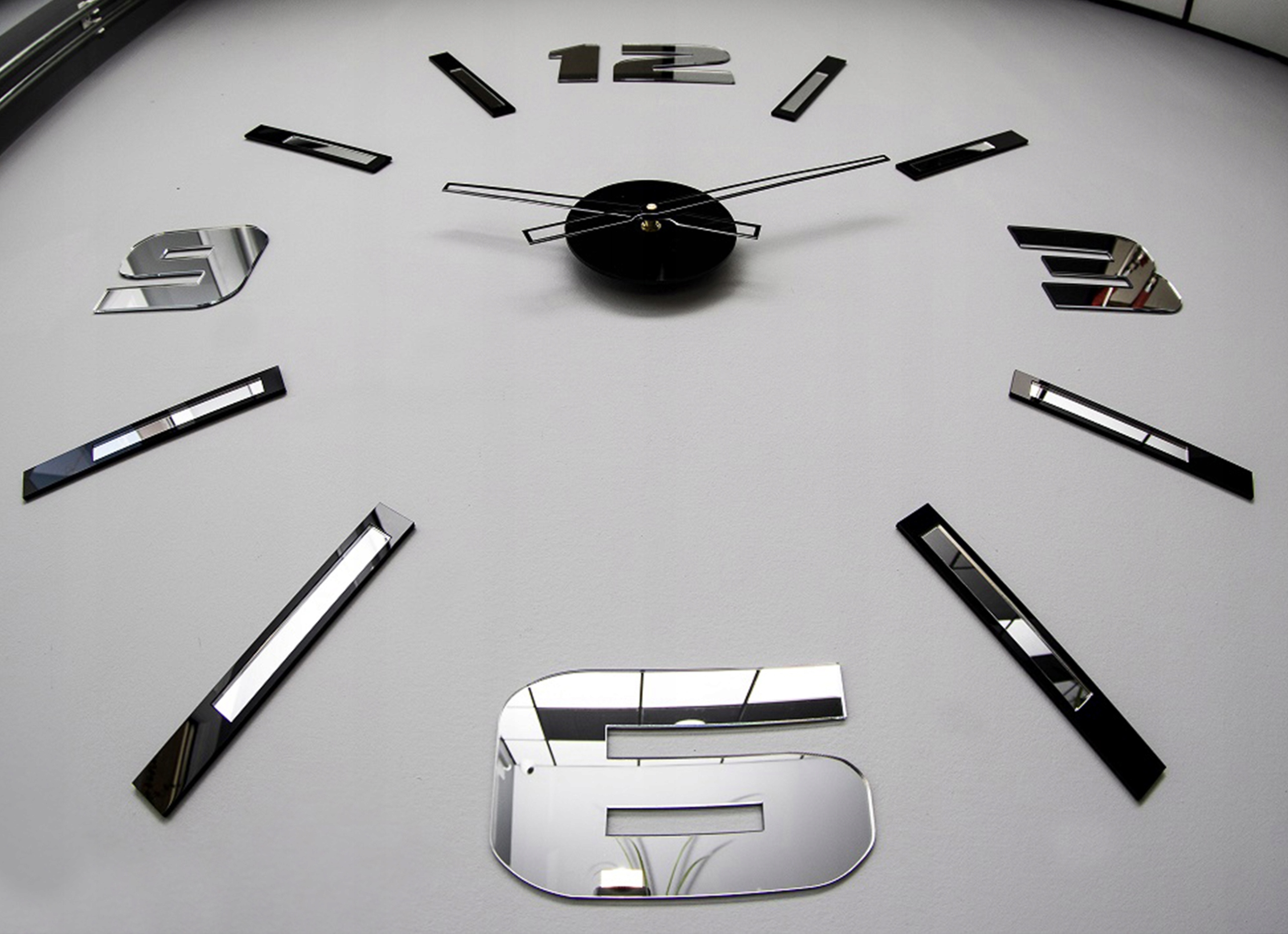 LUSTRZANY ścienny DUŻY zegar na ścianę DIY 3D L Kod producenta ZW149_Mirror Mase L