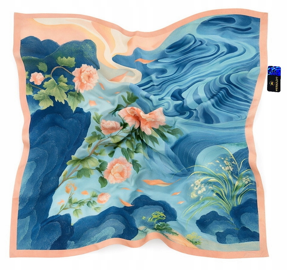 Hedvábný Šátek 100% Přírodní Hedvábí, Morušová Barva, Značka Kvality