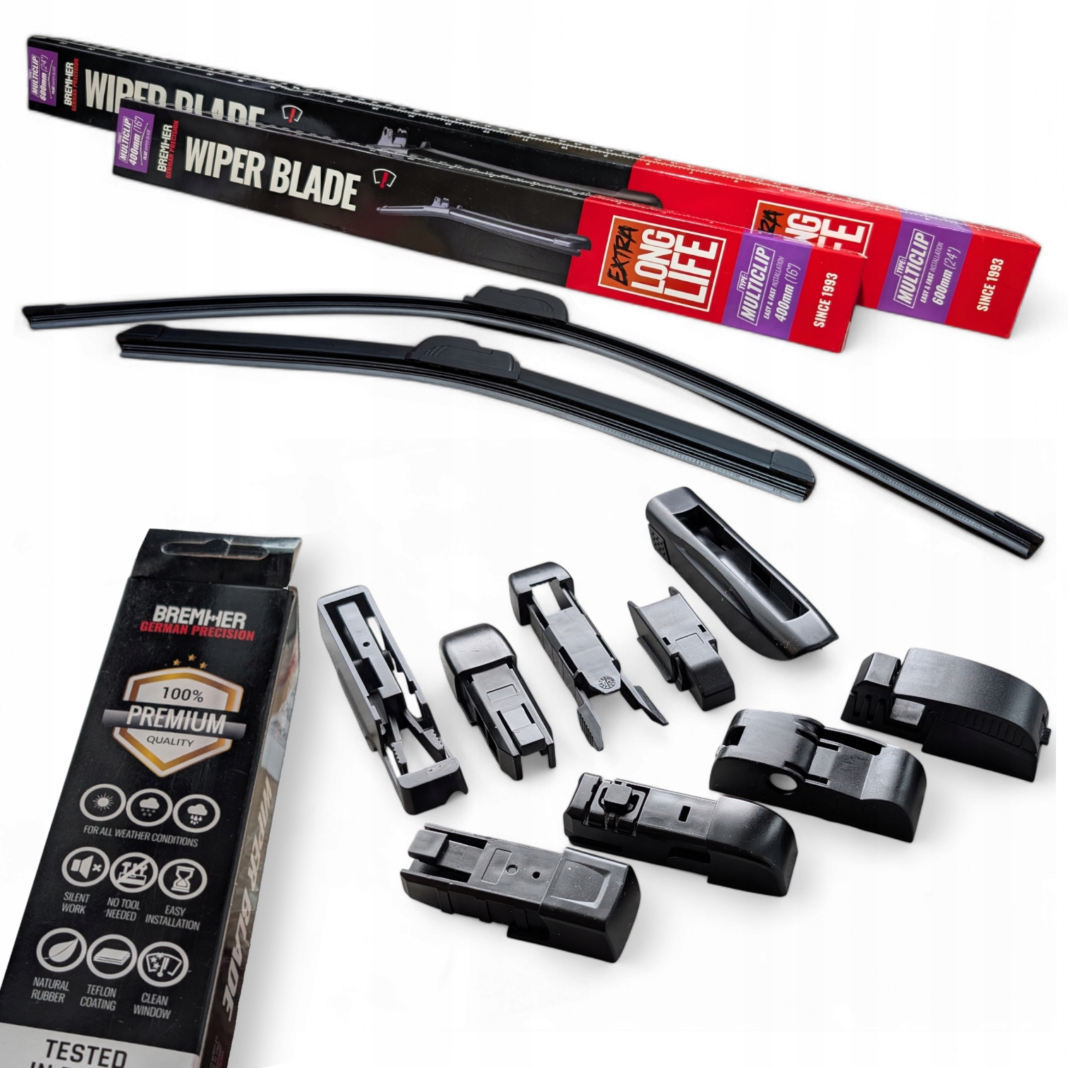 Wycieraczki Uniwersalne płaskie Premium przód 600 400mm Long Life 60 40cm,