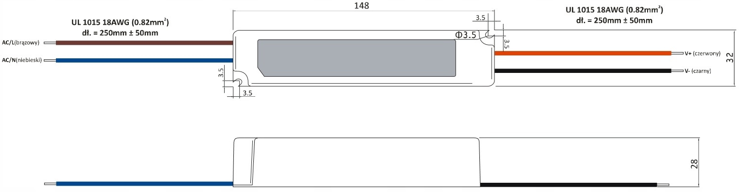 HERMETYCZNY ZASILACZ 12V 36W 3A DO TAŚM LED TRANSFORMATOR GLP GPV-35-12 EAN (GTIN) 3258950802077