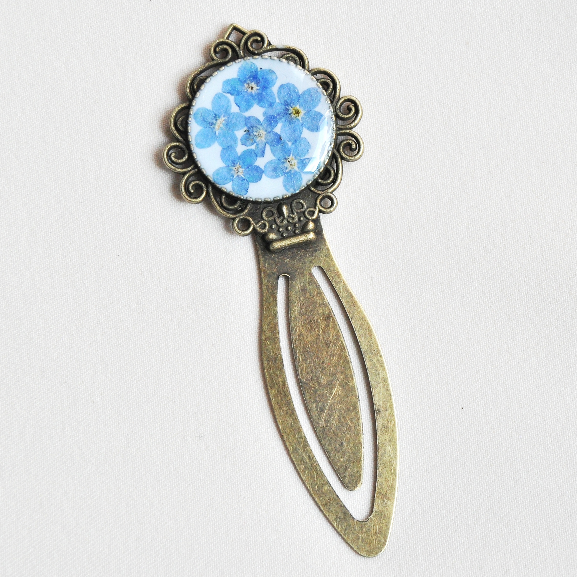 Záložka do knihy s květinami, dárek k narozeninám