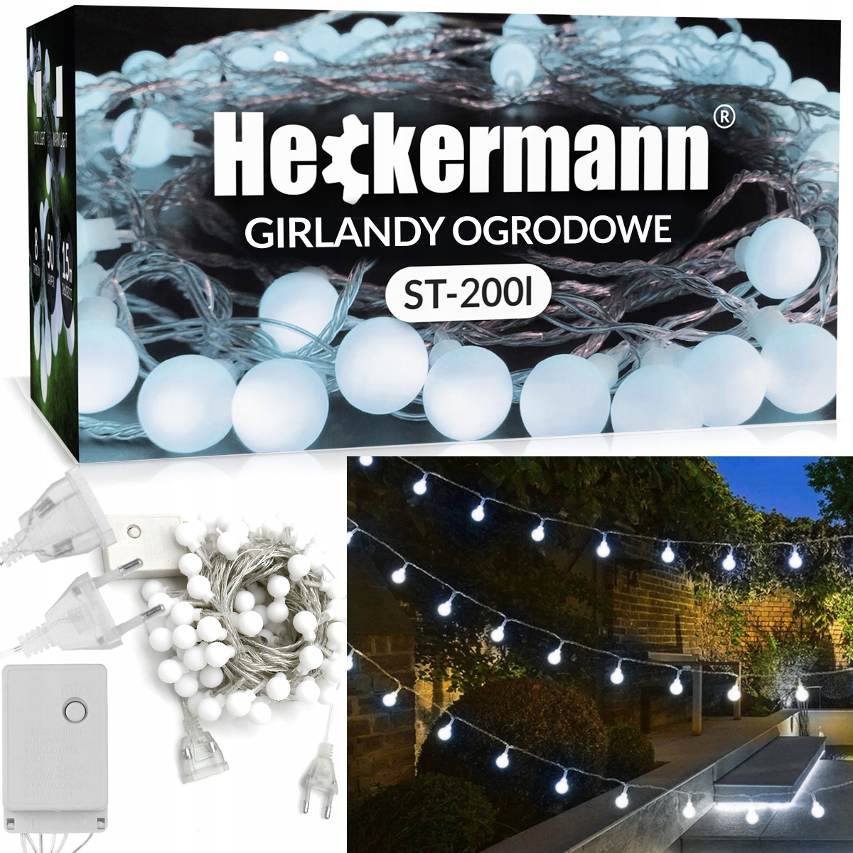 

Girlanda Lampki Święta Wodoodporne 100LED 20m IP44