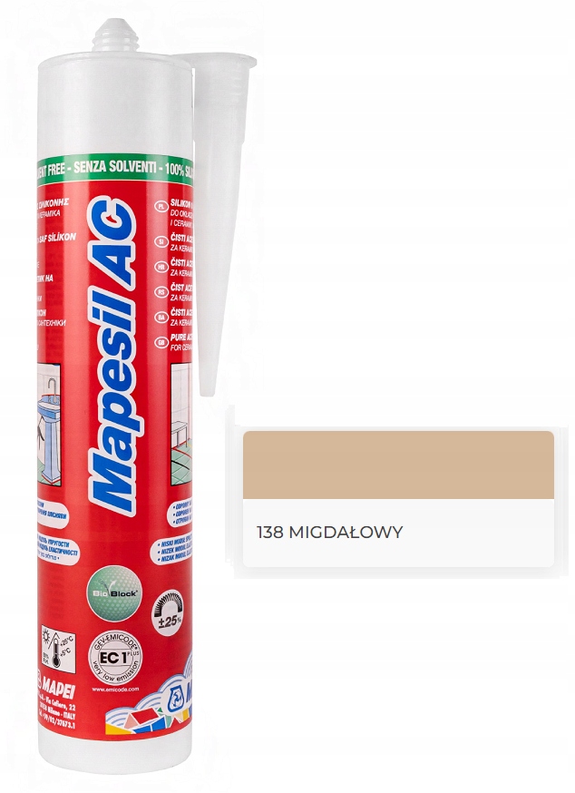 

Silikon Mapei Mapesil Ac 310ml Migdałowy 138