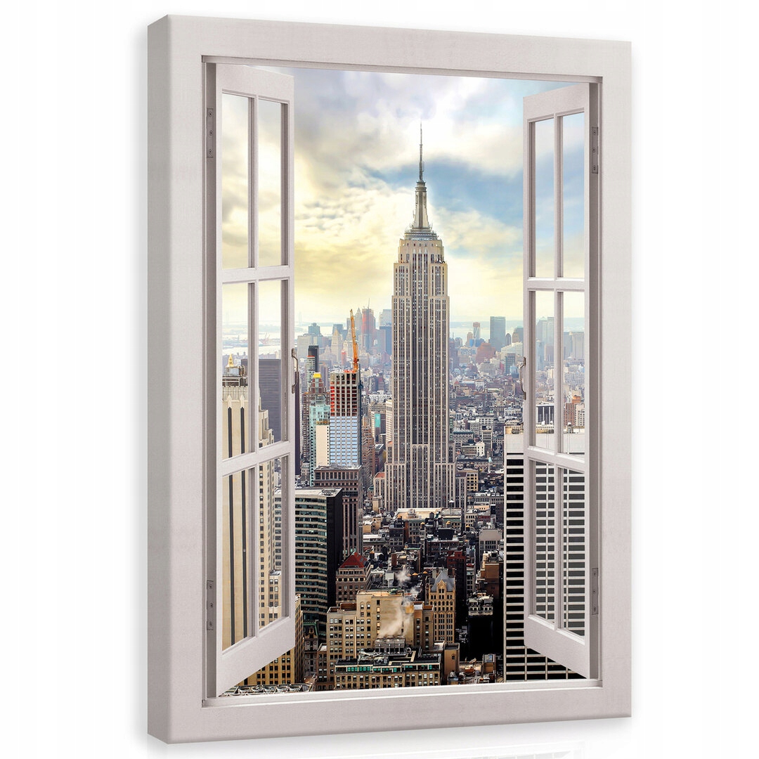 Obraz 80x120 New York Empire State Building krajina městské okno