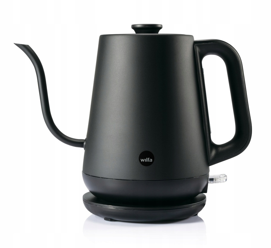 Elektrická konvice Černá Malá s husím krkem Skandinávský design Premium