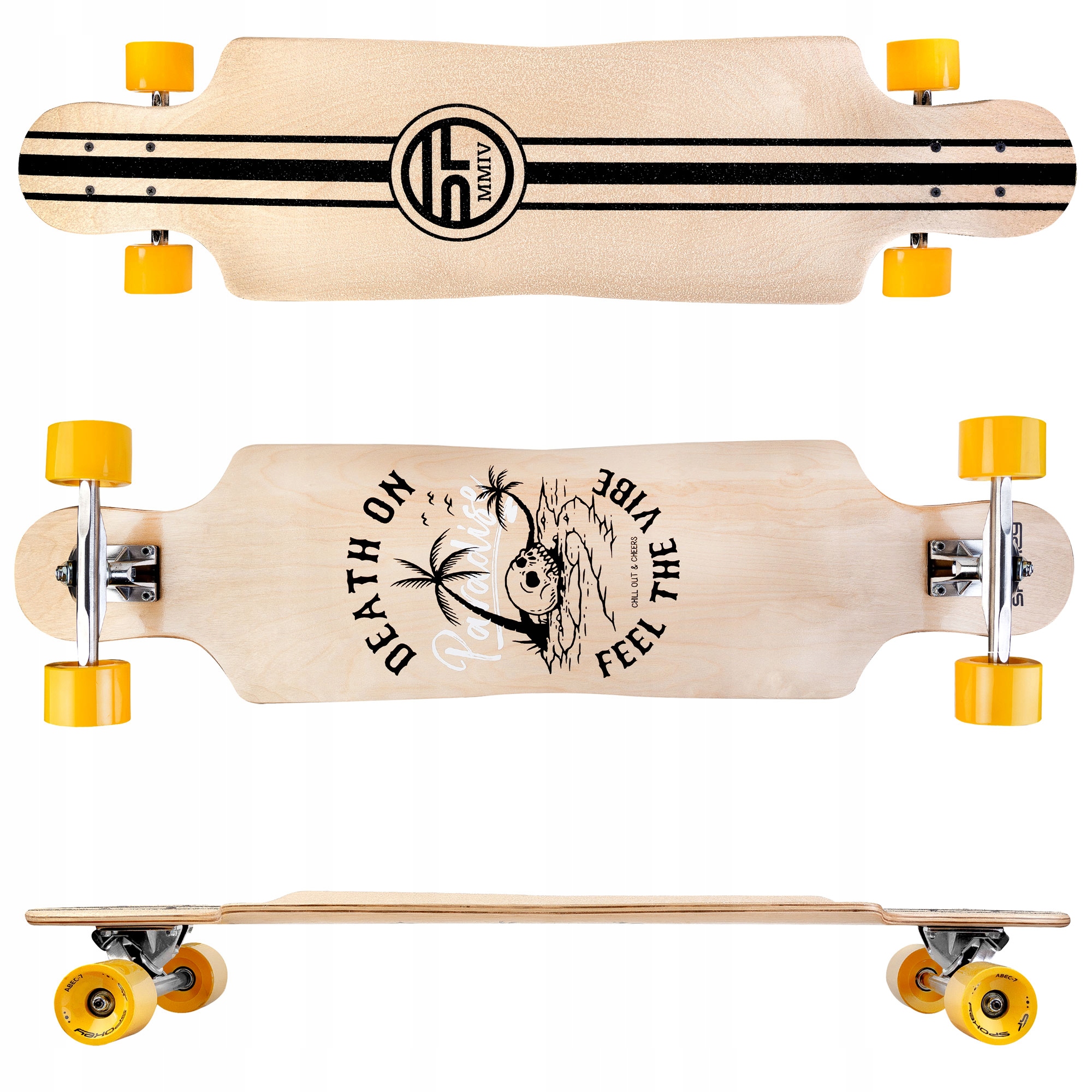 Deskorolka Longboard SPOKEY 7 warstw KLON ABEC7 LONGBAY