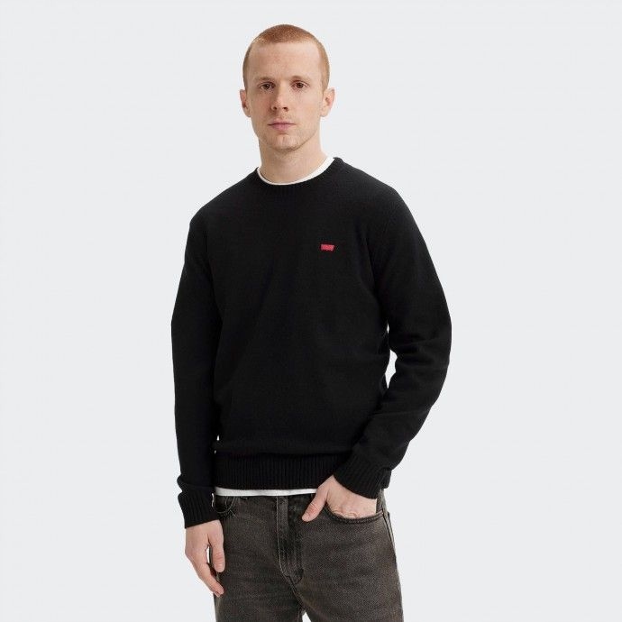 Levi's Pánský Černý Vlněný Svetr S Kulatý Výstřihem M Xta