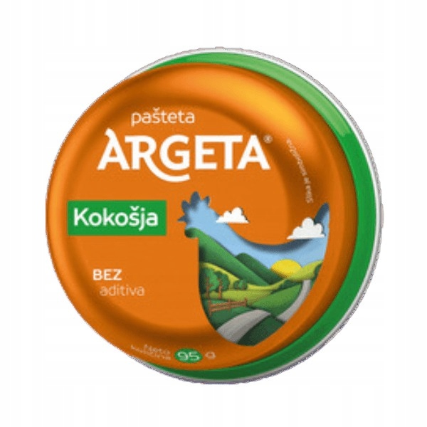Levně Sada Paštika z kuřecího masa (Kokošja pašteta) plechovka 14 x 95 g Argeta