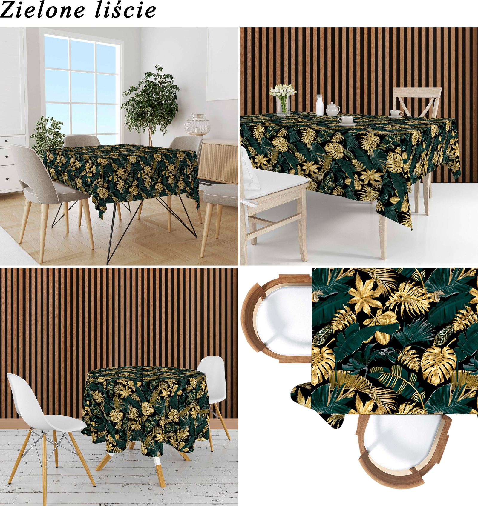 OBRUS PLAMOODPORNY NA WYMIAR - PROSTOKĄT KOŁO OWAL LIZBONA Długość 10 cm