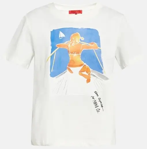 Sportowy T-shirt damski MAX&Co r. M bawełniana koszulka z krótkim rękawem