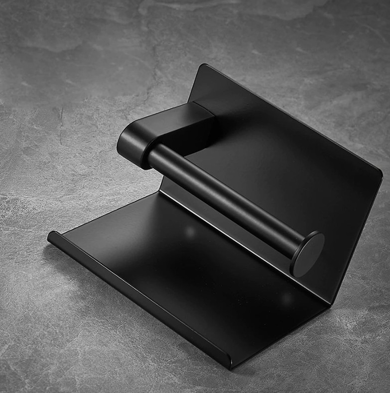 UCHWYT NA PAPIER TOALETOWY Z PÓŁKĄ CZARNY LOFT WC Rodzaj ścienne