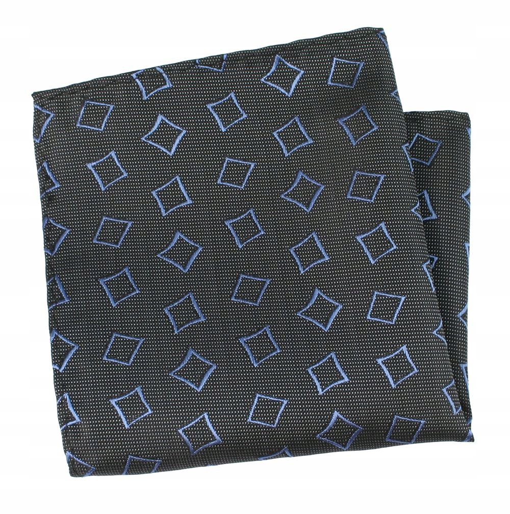 Popielato-Granatowa Męska Poszetka -HIS STORY