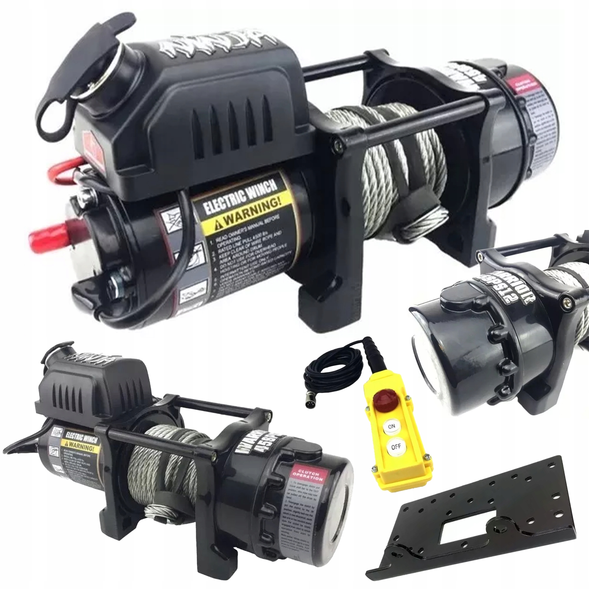 Lanová Vyťahovačka Warrior Winches Ninja 400 24V Oceľová Lano [1,43 kW]