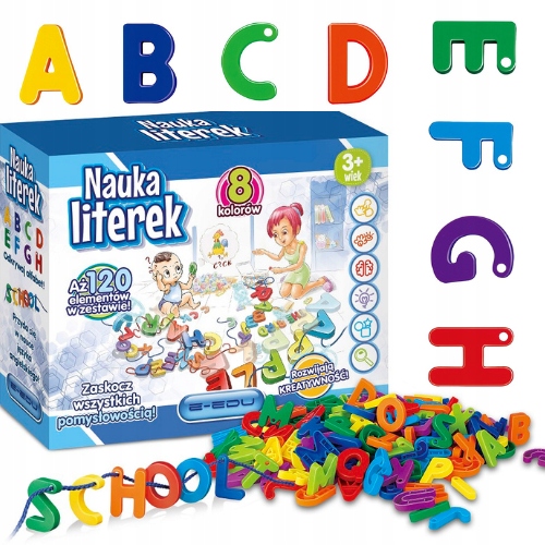

Klocki Kreatywne Nauka Literek E-edu 120 El.