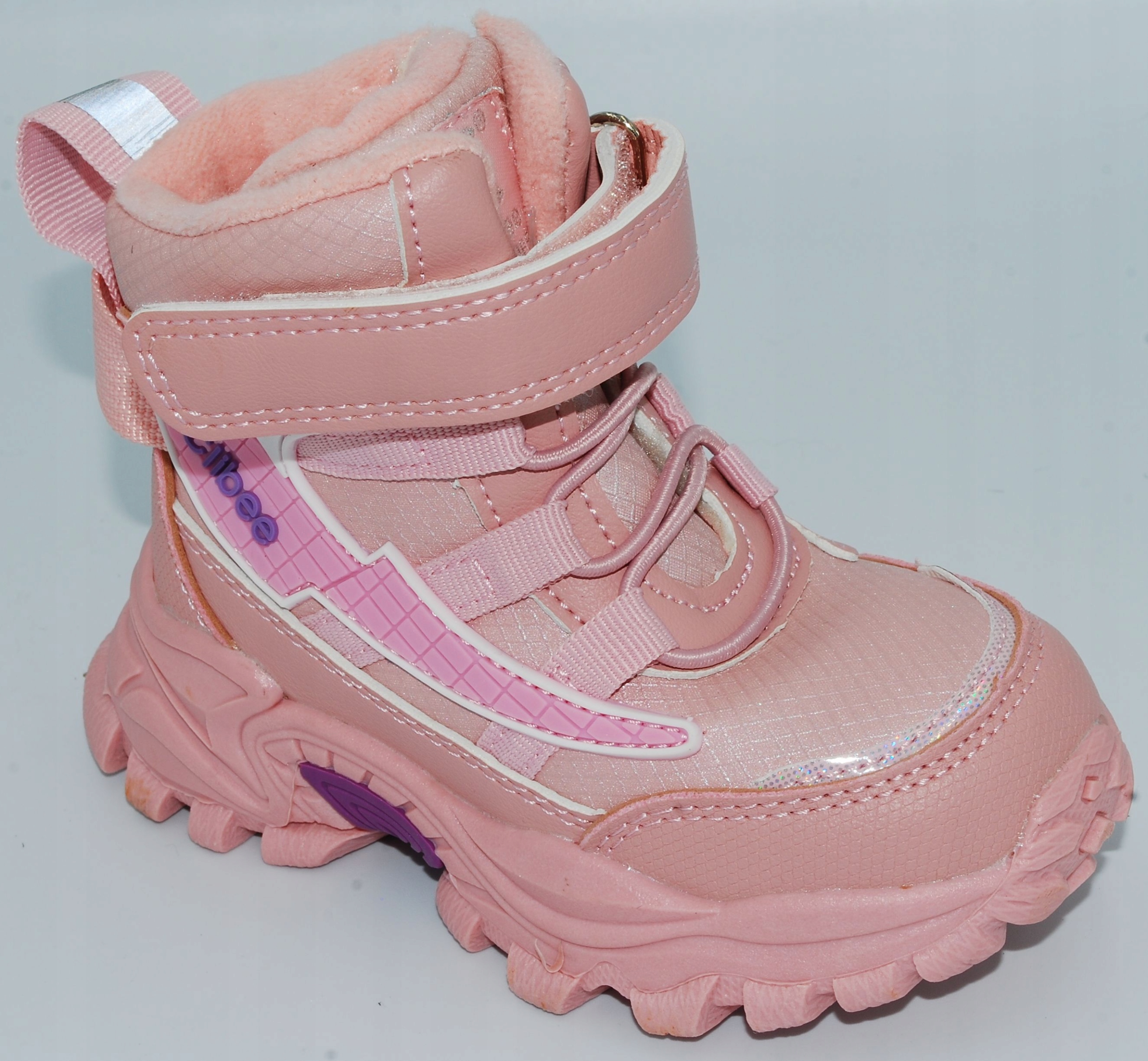 RÓŻOWE ŚNIEGOWCE CLIBEE NA SUWAK r.26 / 17cm Płeć dziewczynki