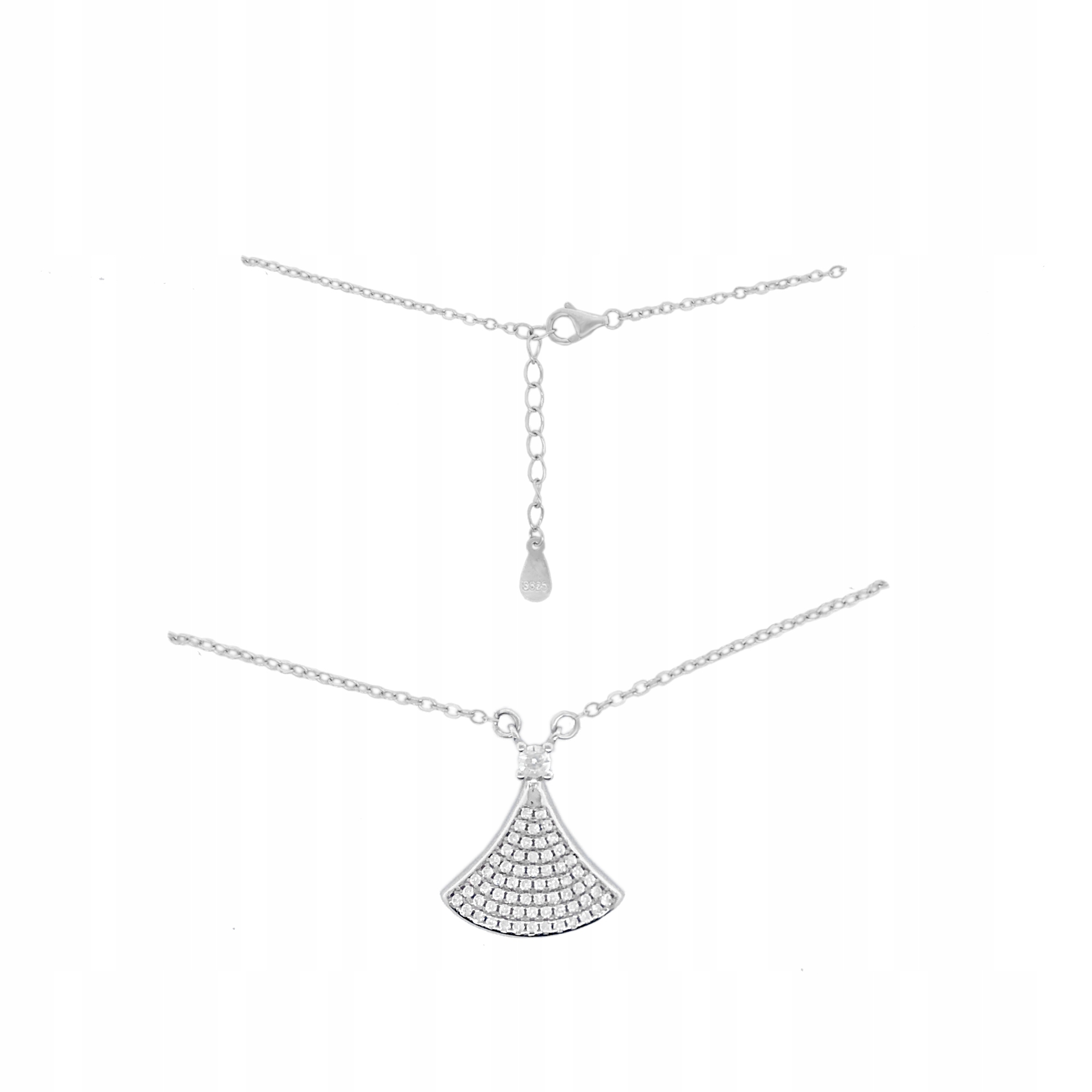 Náhrdelník Ag 925 zvonek bílé zirkony 170722NS