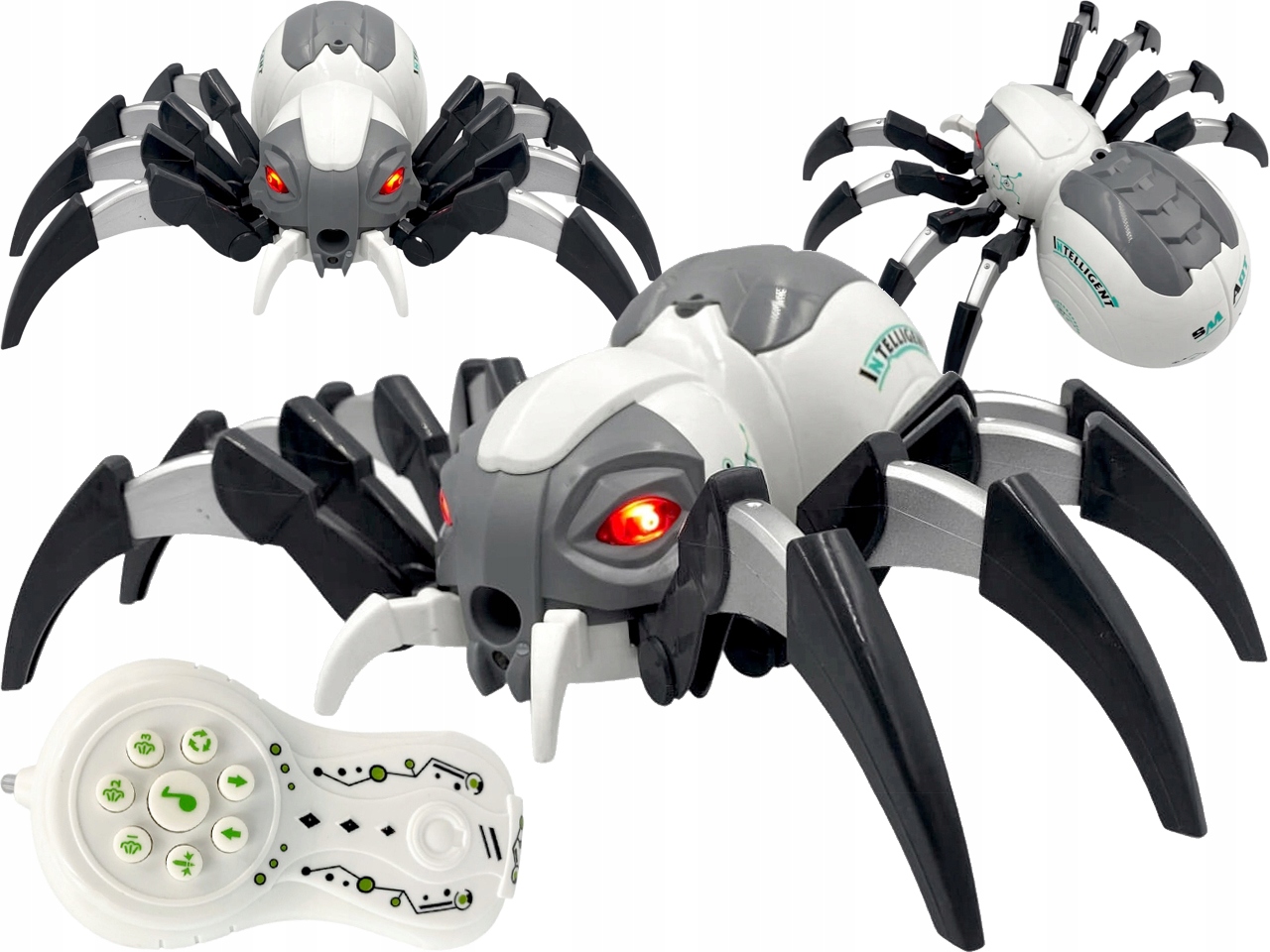OGROMNY PAJĄK ZDALNIE STEROWANY ROZPYLA MGŁĘ LED PILOT R/C ŚWIATŁO DŹWIĘK