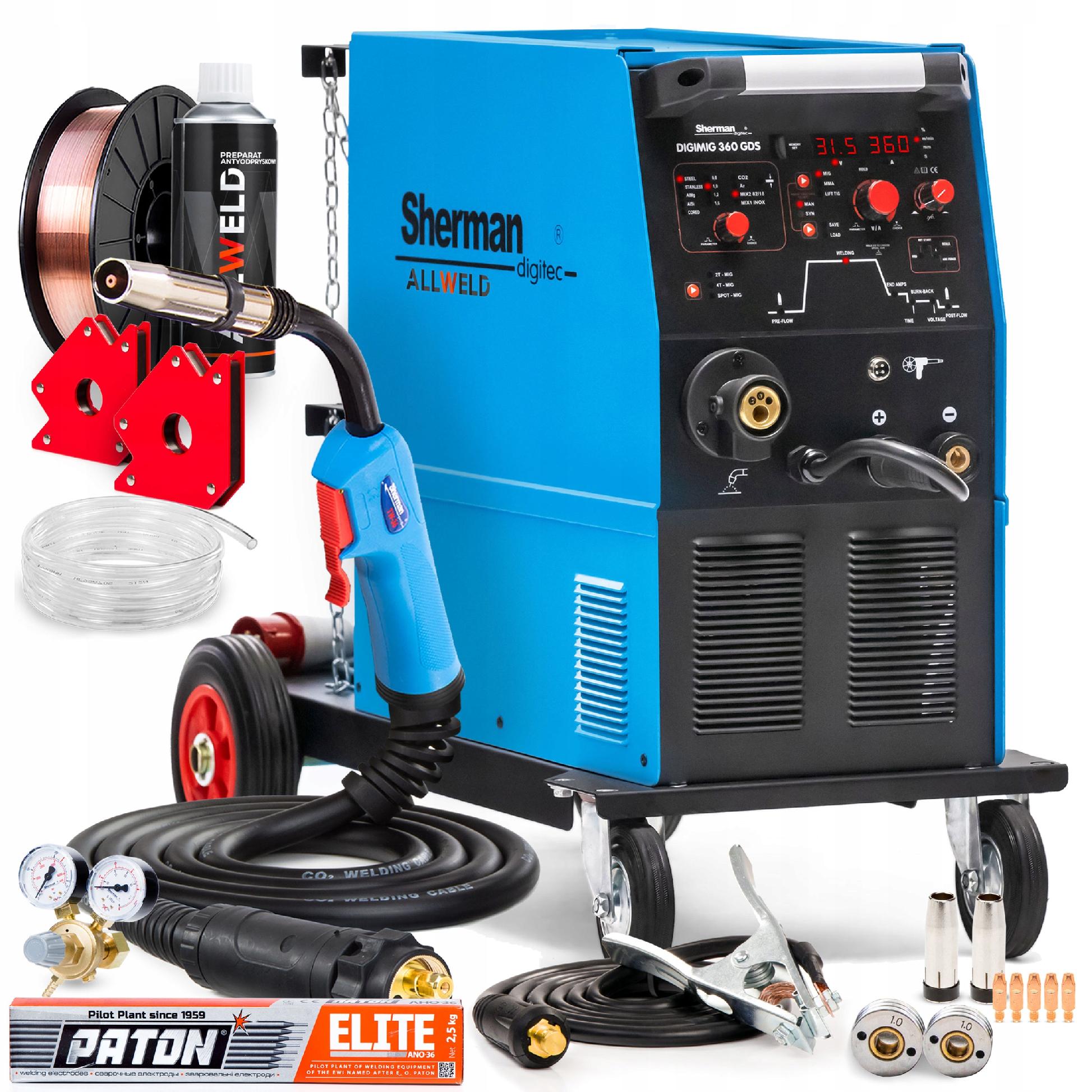 Invertorová Svářečka Sherman Mig 360 Gds Mig Mma Tig Synergie Alu