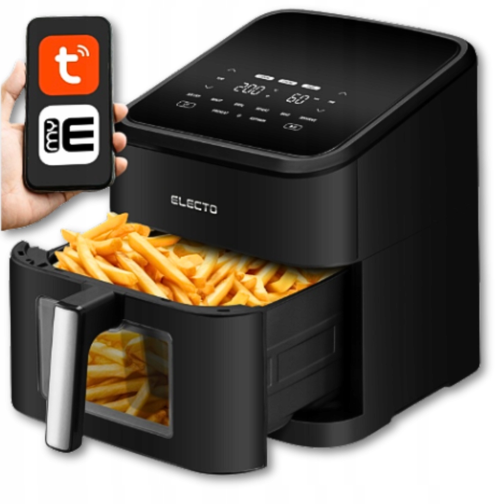 Velká beztuková Fritéza 8L airfryer 2000W Smart aplikace