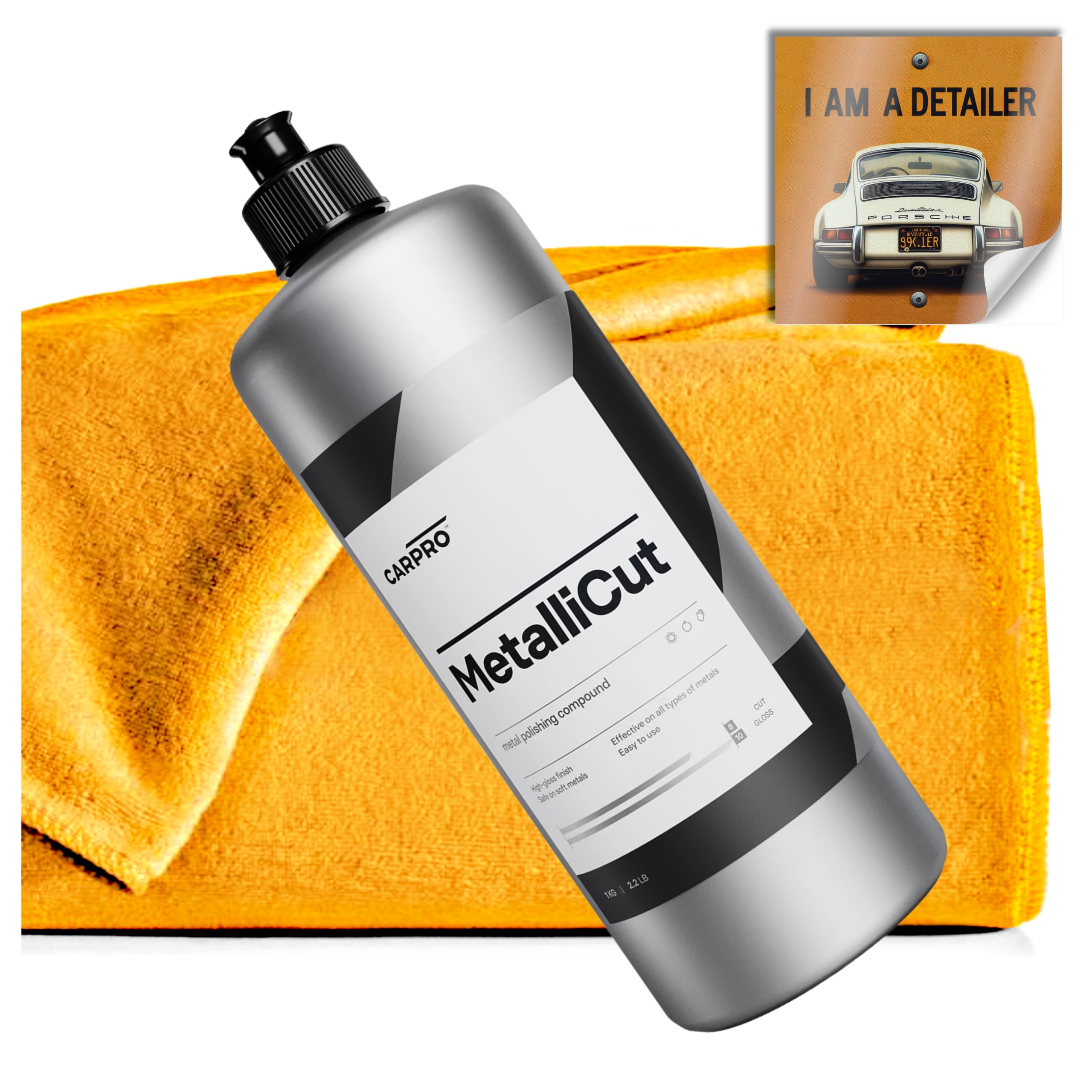Leštiaca pasta CarPro MetalliCut na leštenie akéhokoľvek druhu kovu 1L