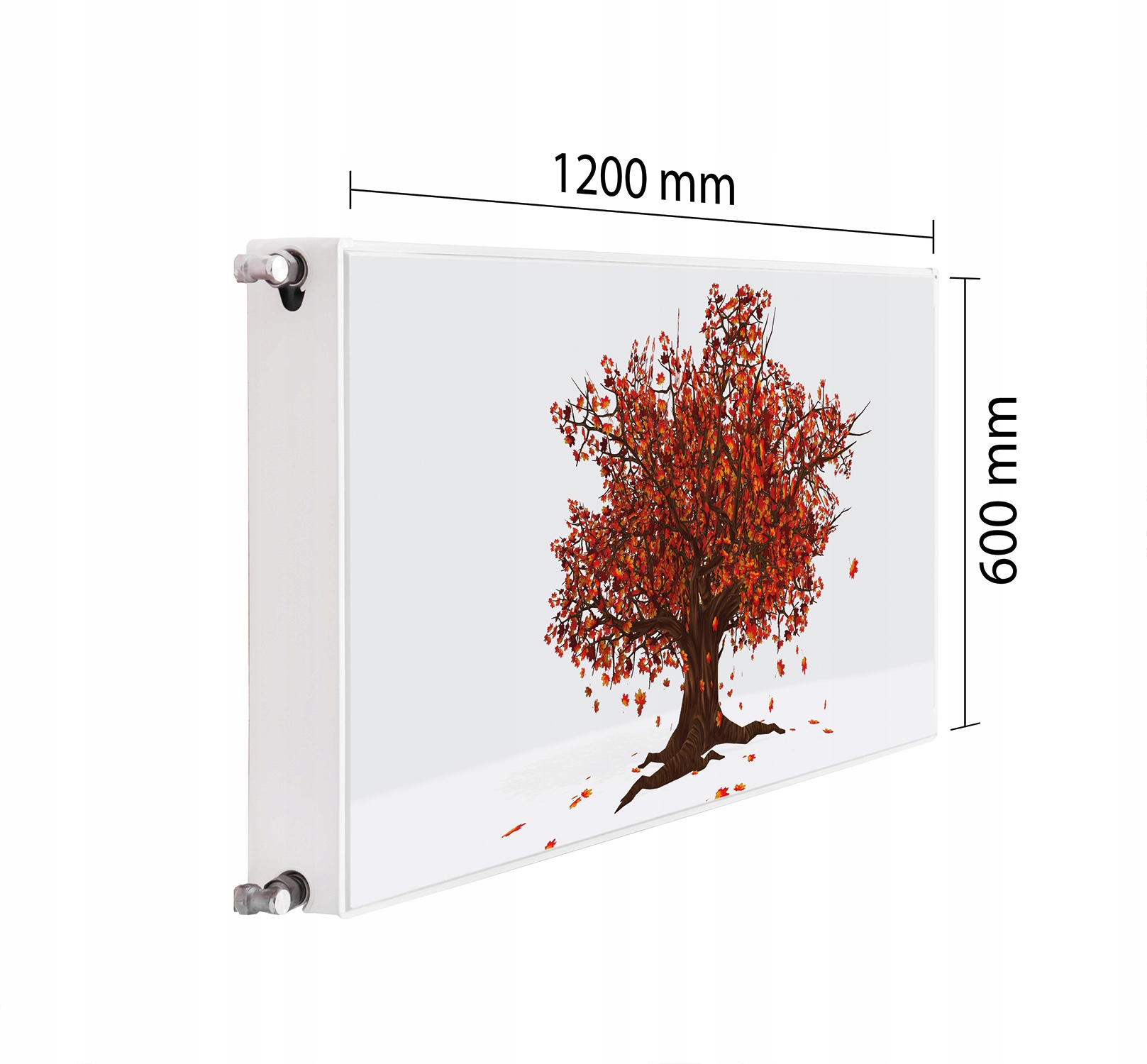 Maskovač Kryt Radiátoru 120x60 Dřevo Podložka Magnet