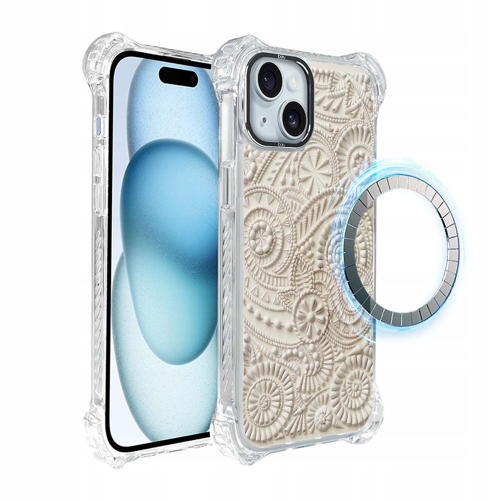 Pouzdro iPhone 15 Plus Ibizu DropGuard Ultra s MagSafe, Ornament