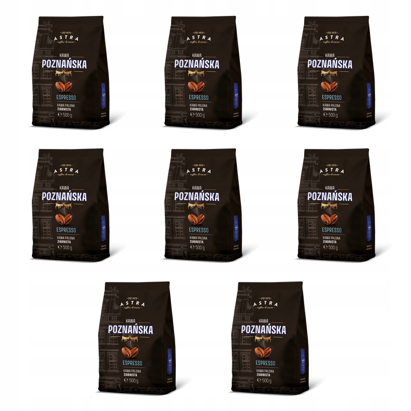 Astra Káva Poznaňská Espresso zrnková 500g X8