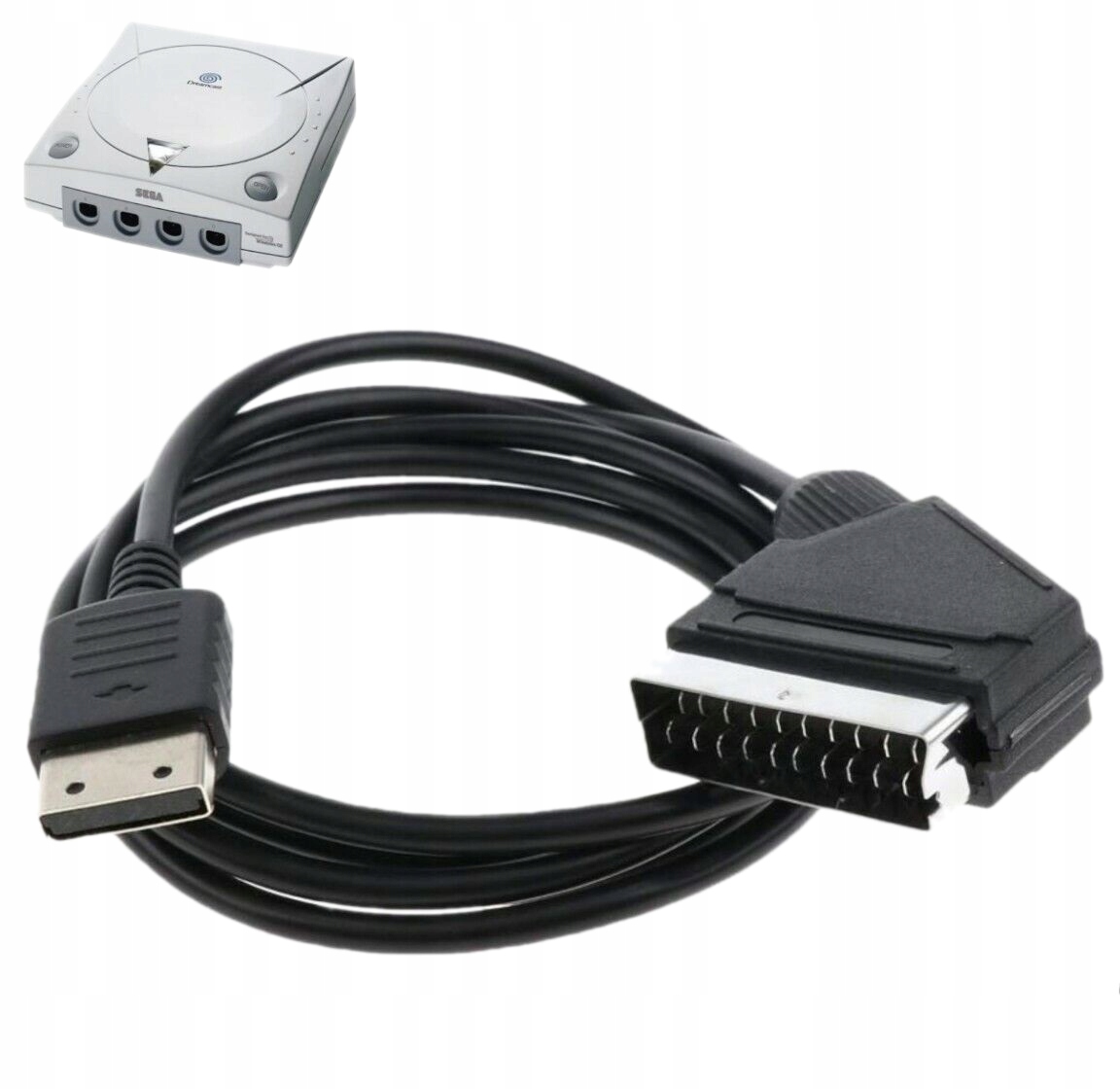 KABEL PRZEWÓD POŁĄCZENIOWY RGB SCART EURO DO KONSOLI SEGA DREAMCAST 180CM