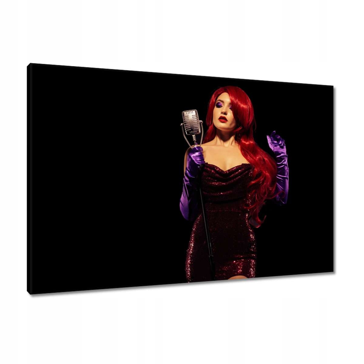 Obrazy 90x60 Žena v červených šatech