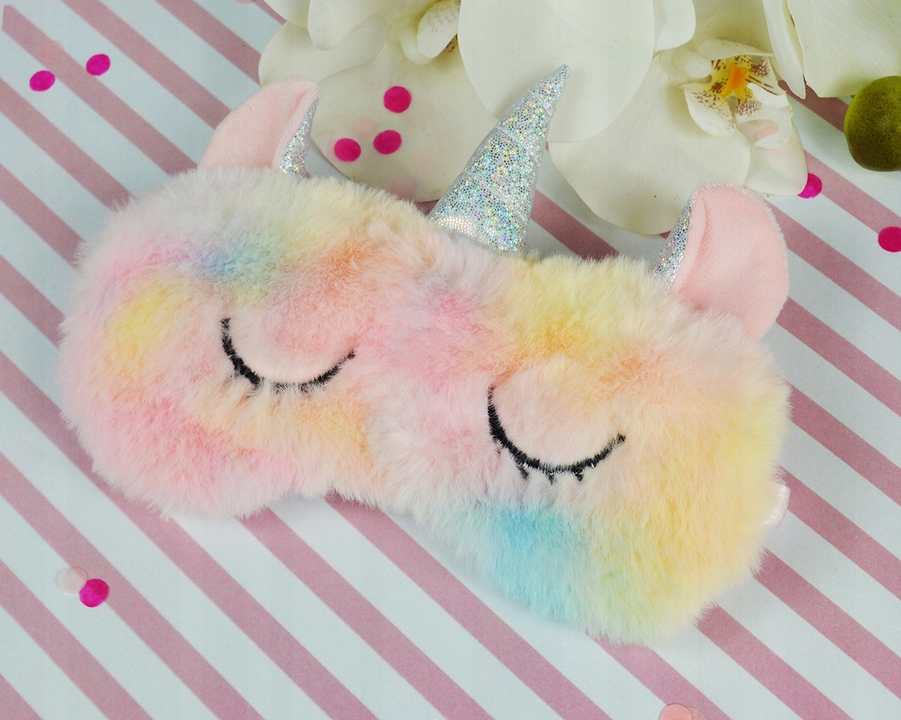 OPASKA NA OCZY DO SPANIA MASKA PLUSZOWA JEDNOROŻEC SPANIA SAMOLOTU MIĘKKA Marka Zolta