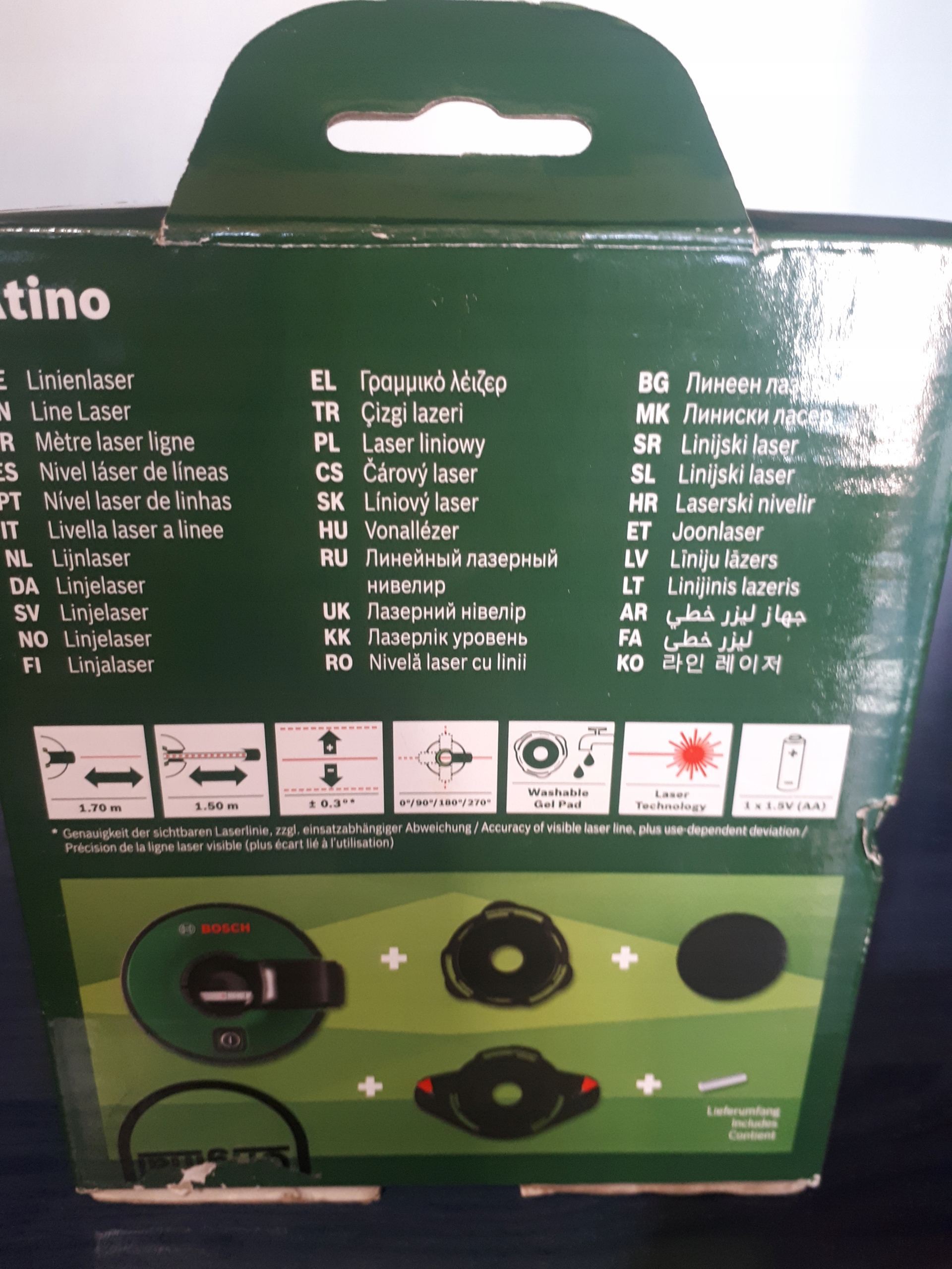 Laser liniowy Bosch Atino 2 m EAN (GTIN) 3165140967846