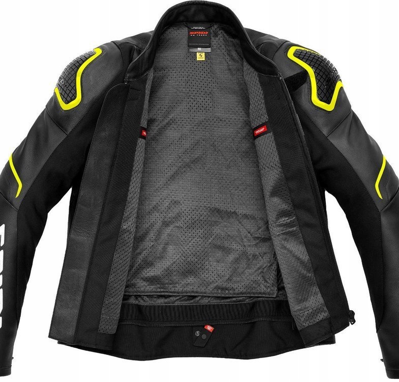 KURTKA SKÓRZANA SPIDI EVORIDER 2 NEON r. 54 Materiał skóra