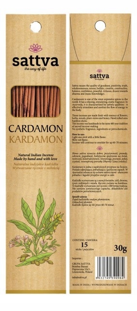 

Kadzidełka Sattva Insence Cardamon 30G Kardamon